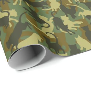 Cats Woodland Camouflage Cadeaupapier