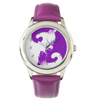 Cats yin yang horloge