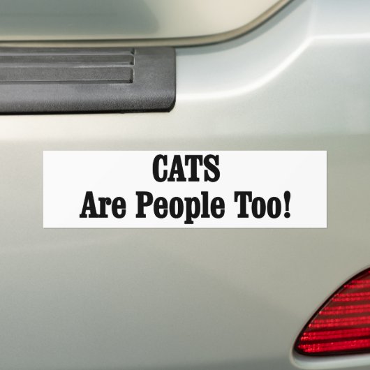CATS zijn ook mensen! Bumpersticker (Op auto)