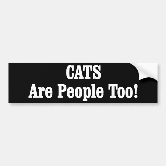 CATS zijn ook mensen! Bumpersticker (Voorkant)