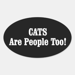 CATS zijn ook mensen! Ovale Sticker