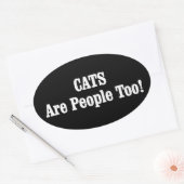 CATS zijn ook mensen! Ovale Sticker (Envelop)