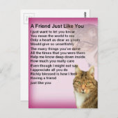    CatsFriend Poem Briefkaart (Voorkant / Achterkant)