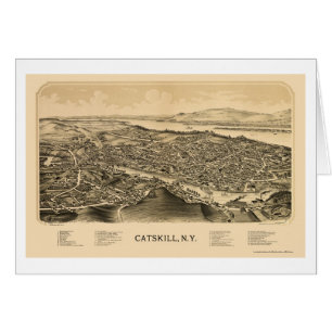 Catskill, carte panoramique de NY - 1889