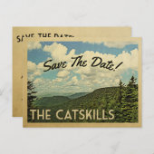 CatSkills Mountains Enregistrer La Date Carte Post (Devant / Derrière)