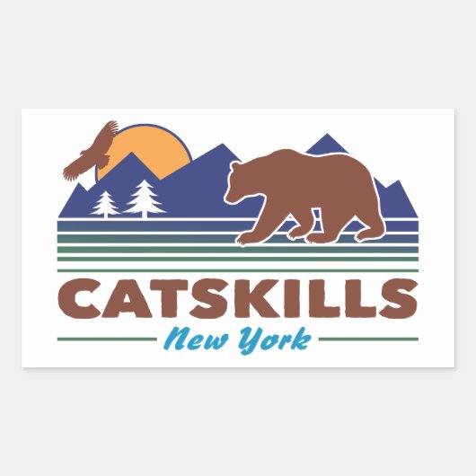 Catskills New York Rechthoekige Sticker (Voorkant)