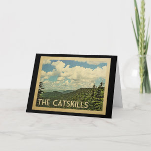 Catskills New York Vintage Travel Kaart