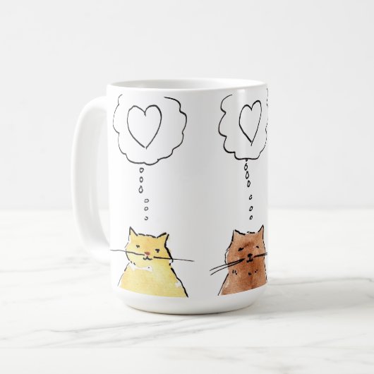 CatsLoveLoveMouse Koffiemok (Voorkant links)