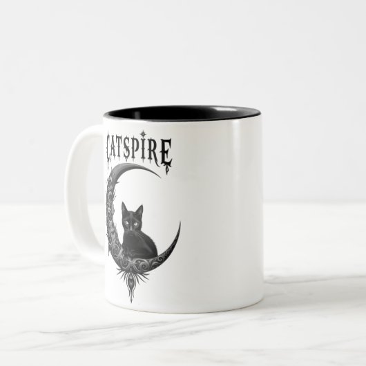"CATSPIRE : Gothique Moon & chat mug Design (Devant gauche)