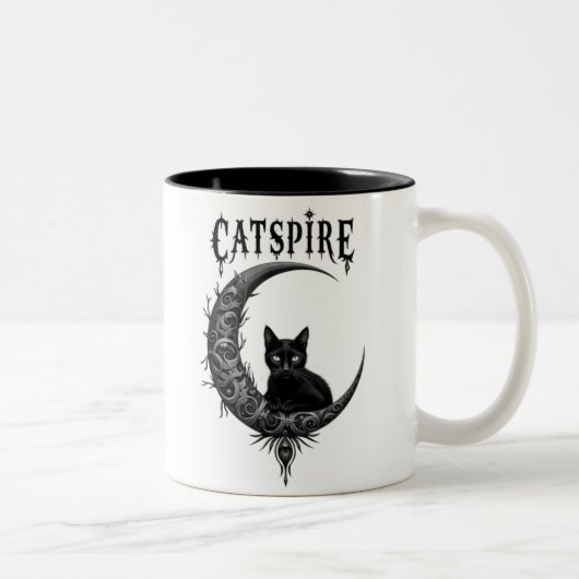 "CATSPIRE : Gothique Moon & chat mug Design (Droit)