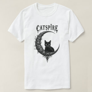 CATSPIRE: Gotische Maan & Kat T-Shirt Ontwerp