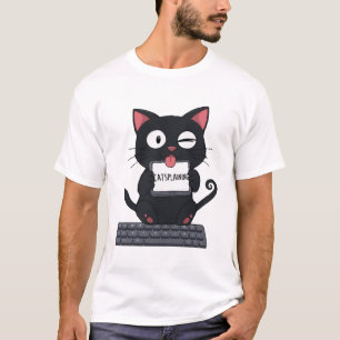 Catsplaining - Grappige Schattigee zwarte kat meme T-shirt
