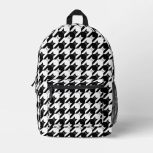 Catstooth Black en White Houndstooth Pattern Bedrukte Rugzak