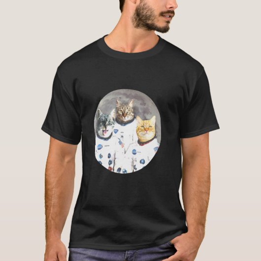 Catstronauts Funny Cat T-shirt (Voorkant)