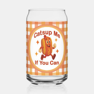 Catsup Me If You Can Funny Hot Dog beroemd gemaakt Blikvorm Glas