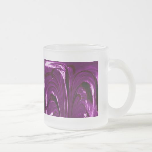 Cattails Abstrait en verre Mug - violet (Droit)