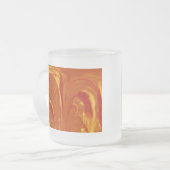 Cattails Abstraite Mug en verre - Orange (Devant gauche)