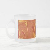 Cattails Abstraite Mug en verre - Orange (Gauche)