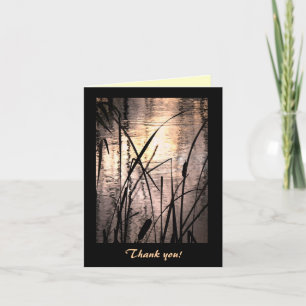Cattails au coucher du soleil Merci