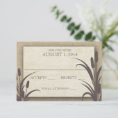 Cattails Lake Wedding Response RSVP Kaartje (Staand voorkant)