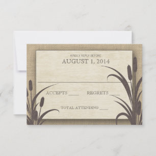 Cattails Lake Wedding Response RSVP Kaartje
