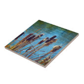 Cattails op de Pond Tegeltje (Zijkant)