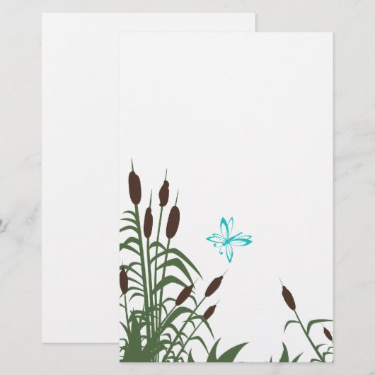 Cattails Stationery Briefpapier (Voorkant / Achterkant)