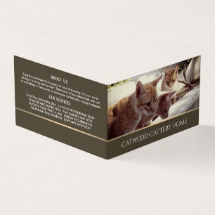 Cattery, Pet Boarding Service (gedetailleerd) Visitekaartjes