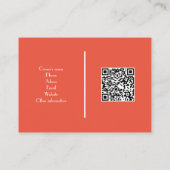 Cattery Visitekaartje Bloemen Sinaasappel (Achterkant)