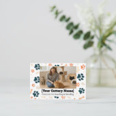 Cattery Visitekaartje met foto (Staand voorkant)
