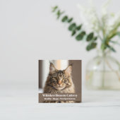  Cattery Visitekaartje met Kattenfoto (Staand voorkant)