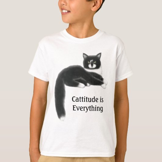 Cattitude est tout badine le T-shirt (Devant)