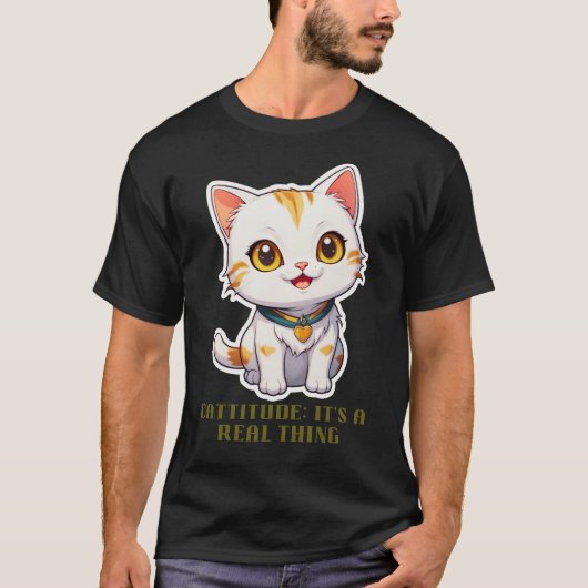 Cattitude: Het is een echt iets T-shirt (Voorkant)