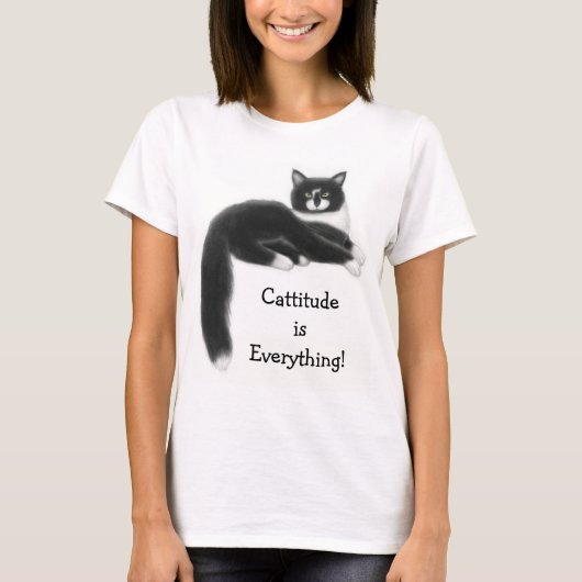 Cattitude is het Shirt Alles voor dames Baby (Voorkant)