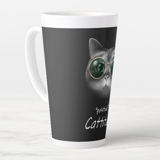 Cattitude Latte Mug (Angle gauche)