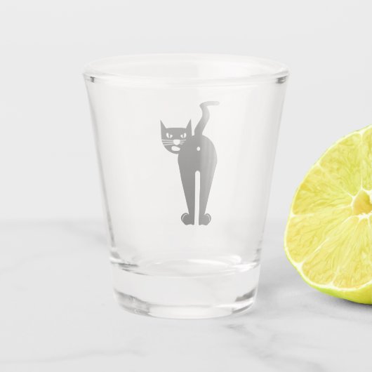 Cattitude shot glas (Achterkant)