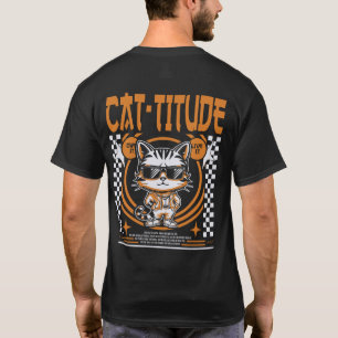 Cattitude: ultieme charme voor de ouder van de kat t-shirt