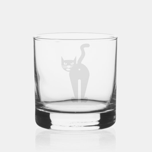 Cattitude  whisky glas (Achterkant)
