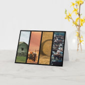 Cattle Boerderij Collage Dank u / Groet Kaart (Gele Bloem)