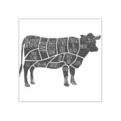 Cattle Butcher Chart Rubberstempel (Afrduk)