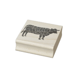 Cattle Butcher Chart Rubberstempel