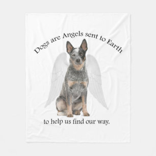 Cattle Dog Angel Fleece Blanket