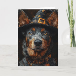 Cattle Dog Halloween Feestdagen Kaart