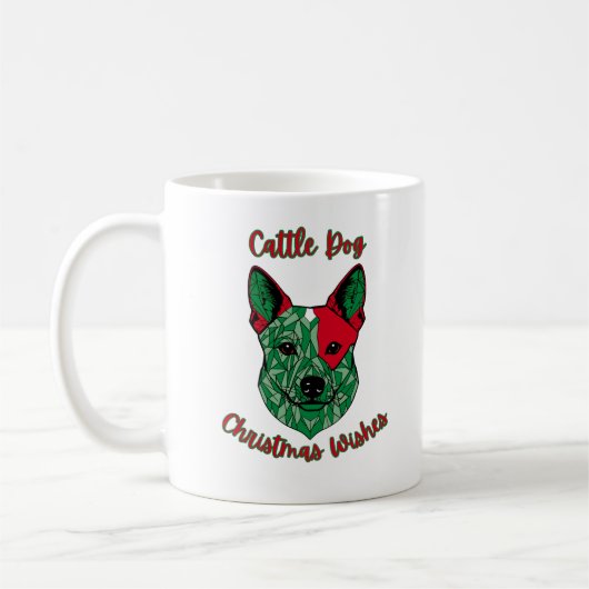 Cattle Dog Kerstwensen Koffiemok (Links)