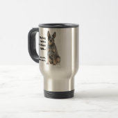 Cattle Dog tegen Wife Travel Mug Reisbeker (Voorkant links)