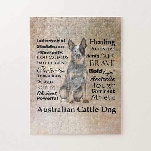 Cattle Dog Traits Jigzaag Puzzle Legpuzzel (Verticaal)