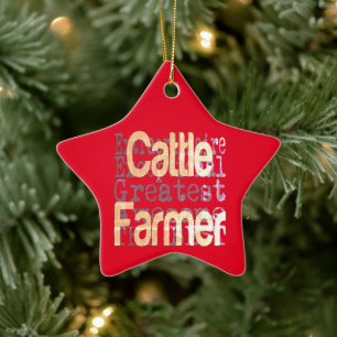 Cattle Farmer Extraordinaire Keramisch Ornament