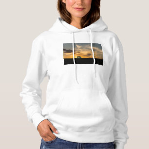 Cattle Sunset Silhouette Hoodie
