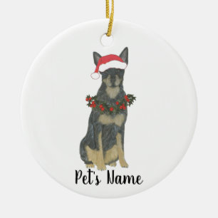 Cattledog Heeler (blauw) Keramisch Ornament