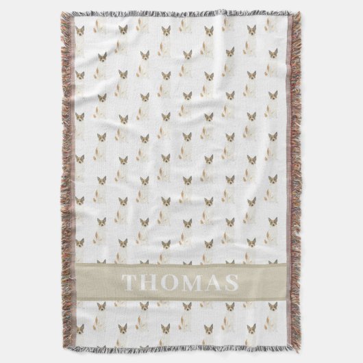 Cattledog Heeler (Rood Wit) Roze & Wit Deken (Voorkant Verticaal)